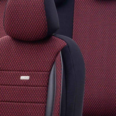 Stoelhoezenset 'SelectedFit Sports' Zwart / Rood