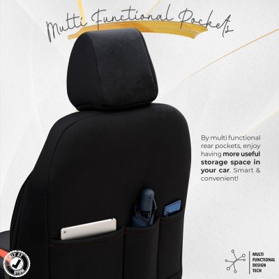 Stoelhoezenset 'Iconic' Zwart/Terracotta