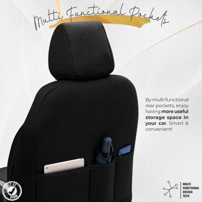 Stoelhoezenset 'Iconic' Zwart/Grijs