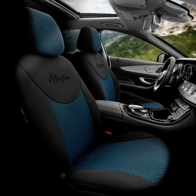 Stoelhoezenset 'Attraction' Zwart/Blauw