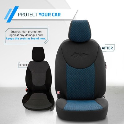 Stoelhoezenset 'Attraction' Zwart/Blauw