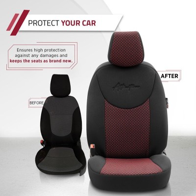 Stoelhoezenset 'Attraction' Zwart/Bordeaux Rood