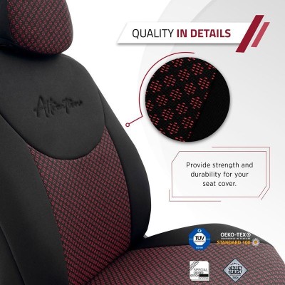 Stoelhoezenset 'Attraction' Zwart/Bordeaux Rood