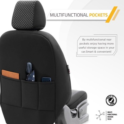 Stoelhoezenset 'Attraction' Zwart/Grijs