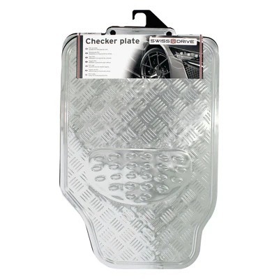 Mattenset -Alu look- zilver 4 stuks