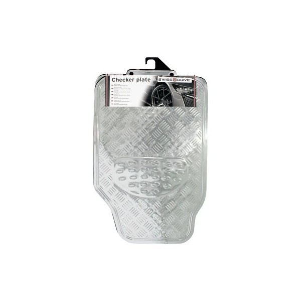 Mattenset -Alu look- zilver 4 stuks