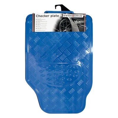 Mattenset -Alu look- blauw 4 stuks