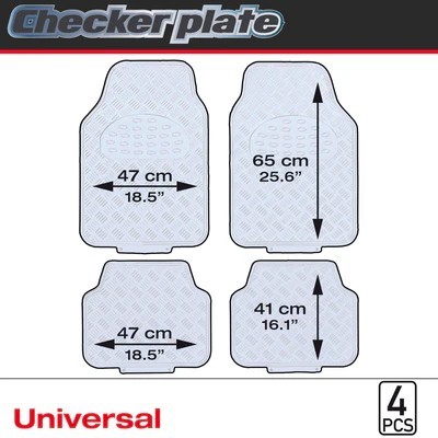 Mattenset -Alu look- blauw 4 stuks