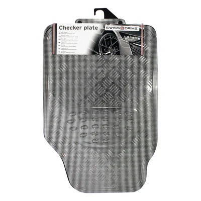 Mattenset -Alu look- carbon 4 stuks