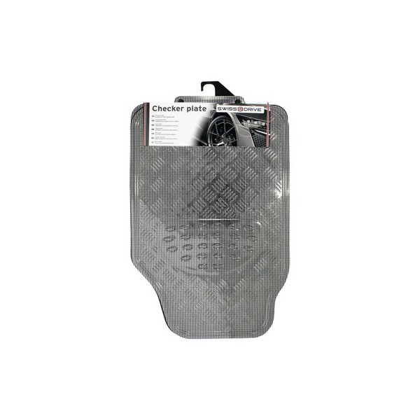 Mattenset -Alu look- carbon 4 stuks