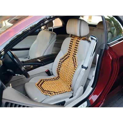 Houten kralen autostoel mat