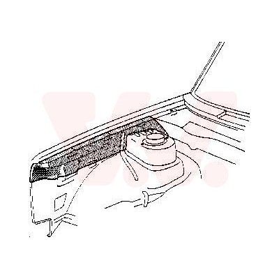 Spatbord bovenrand voor rechts Golf I