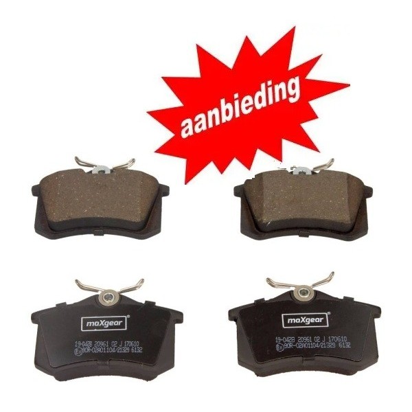 Caddy Remblokkenset Achter  ( motor 1.2 t/m 1.6  )