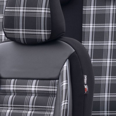 Stoelhoezenset 'Sports' Zwart/Grijs/