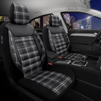 Stoelhoezenset 'Sports' Zwart/Grijs/