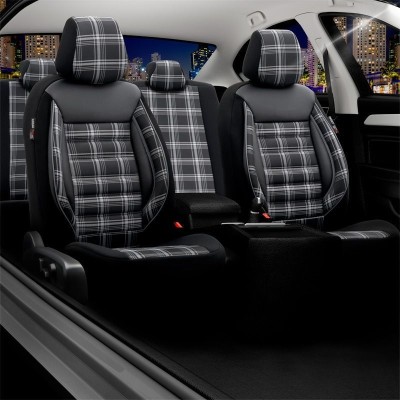 Stoelhoezenset 'Sports' Zwart/Grijs/